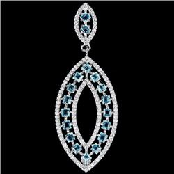 Natural Swiss Blue Topaz Pendant