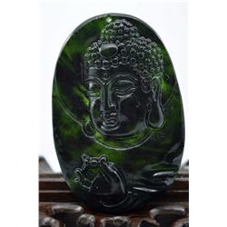 Natural Jade Good Luck Buddha Pendant