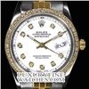 Image 1 : Rolex Men's 2Tone 14K Gold/ SS, QuickSet, Diamond Dial & Diamond Bezel - REF#458J2Y