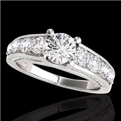 Genuine 2.55 CTW Certified G-I Genuine Diamond Bridal Solitaire Ring Gold - 35507-REF#186M7H