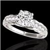 Image 1 : Genuine 1.20 CTW Certified G-I Genuine Diamond Solitaire Bridal Ring Gold - 34934-REF#98M8H