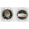 Image 2 : 2 - PROOF COMMEMORATIVE DOLLARS - 1992 WHITE HOUSE 200th ANNIV & 1990 IKE DOLLAR