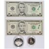 Image 1 : 1989 PROOF 2-COIN CONGRESSIONAL SET ( NO OUTER BOX ) PLUS 2-$5 www.wheresgeorge