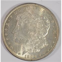 1896 MORGAN SILVER DOLLAR, CHOICE BU