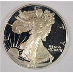 1991 PROOF AMERICAN SILVER EAGLE COIN ONLY
