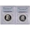 Image 1 : ( 2 ) 1963 FRANKLIN HALF DOLLARS PCGS PR65 CAMEO & PR66 CAMEO
