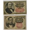 Image 1 : FRACTIONAL CURRENCY: 1874 TEN CENT & 1874 TWENTY-FIVE CENT
