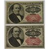 Image 1 : FRACTIONAL CURRENCY: 2- 1874 TWENTY-FIVE CENT