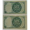Image 2 : FRACTIONAL CURRENCY: 2- 1874 TWENTY-FIVE CENT