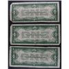 Image 2 : ( 3 ) 1928 $1.00 ( FUNNY BACK ) SILVER CERTIFICATES