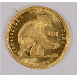 2016 ONE TENTH OUNCE .999 GOLD PROSPECTOR