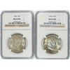 Image 1 : 1949 & 1949-D FRANKLIN HALF DOLLARS, NGC MS-63 FBL