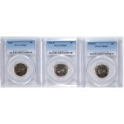 1954-D, 56, 58-D JEFFERSON NICKELS PCGS MS-65
