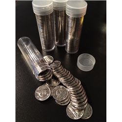 2- Roll 1965 Canada BU 5-Cent Nickles