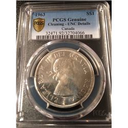 1963 Canada Dollar PCGS UNC Details