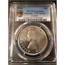 1960 Canada Dollar PCGS UNC Details