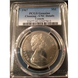 1967 Canada Dollar PCGS UNC