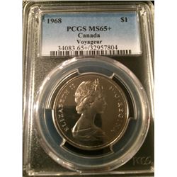 1968 Canada Dollar PCGS MS65+ Rare!