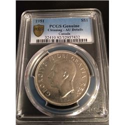 1951 Canada Dollar PCGS AU Details