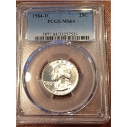 1964-D US 25Cent PCGS MS64