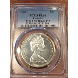 1965 Canada Dollar SBPT5 PCGS PL66
