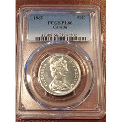 1965 Canada 50 Cent PCGS - PL66