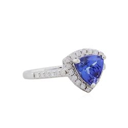 14KT White Gold 1.79ct Tanzanite and Diamond Ring