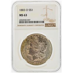 1883-O $1 Morgan Silver Dollar NGC Graded MS63