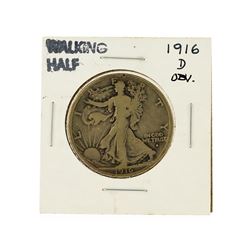 1916-D Obverse Walking Liberty Half Dollar
