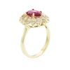 Image 3 : 14KT Yellow Gold 1.58ct Pink Tourmaline and Diamond Ring
