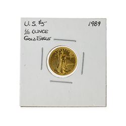 1989 $5 1/10 oz. American Eagle Gold Coin