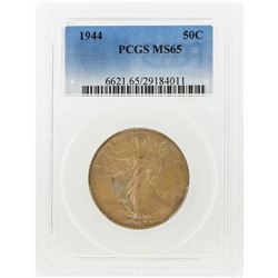 1944 Walking Liberty Half Dollar Coin PCGS MS65