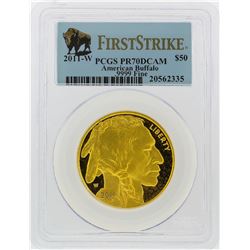 2011-W $50 American Buffalo Gold Coin First Strike PCGS PR70DCAM