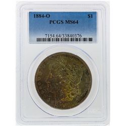 1884-O $1 Morgan Silver Dollar PCGS Graded MS64 w/ Nice Toning
