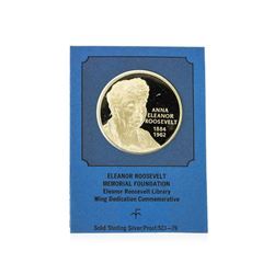 Eleanor Roosevelt Memorial Foundation Sterling Silver Proof Medal