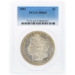1882 $1 Morgan Silver Dollar PCGS Graded MS64