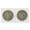 Image 2 : Set of (2) 1886-1887 8 Reales Mexico Silver Coins