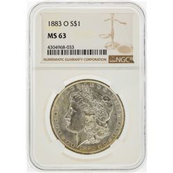 1883-O $1 Morgan Silver Dollar NGC Graded MS63