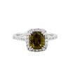 Image 1 : 14KT White Gold GIA 1.80ct Chrysoberyl and Diamond Ring