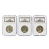 Image 1 : Set of (3) Booker T Washington Half Dollar Commemorative Coins NGC MS65 & MS66
