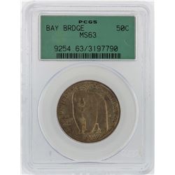 1936-S San Francisco - Oakland Bay Bridge Opening Half Dollar Coin PCGS MS63