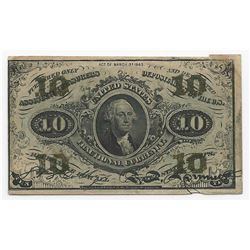March 3, 1863 Ten Cent Third Issue Fractional Note