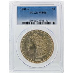 1881-S $1 Morgan Silver Dollar PCGS Graded MS66