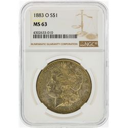 1883-O $1 Morgan Silver Dollar NGC Graded MS63
