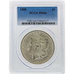 1888 $1 Morgan Silver Dollar PCGS Graded MS64