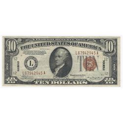 1934A $20 Federal Reserve Emergency Hawaii Note