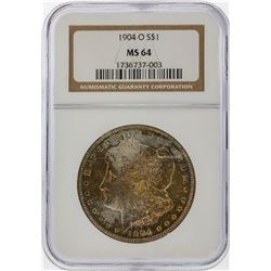 1904-O $1 Morgan Silver Dollar NGC Graded MS64