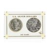 Image 1 : 1897 $1 Morgan Silver Dollar & 1997 $1 American Silver Eagle Coin Set