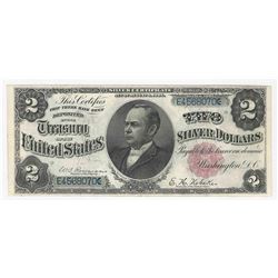 1891 $2 Silver Certificate Note William Windom