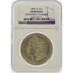 1889-CC $1 Morgan Silver Dollar Coin NGC Graded AU Details